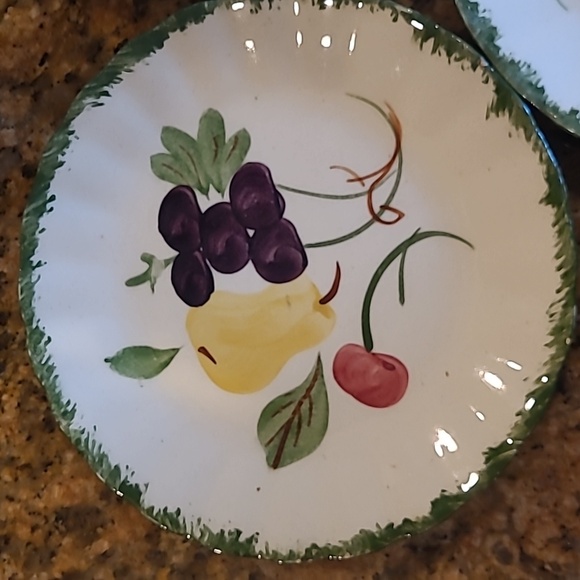 Small plates Fruit Fantasy Blue Ridge Hand painted Southern Potteries - Picture 2 of 6